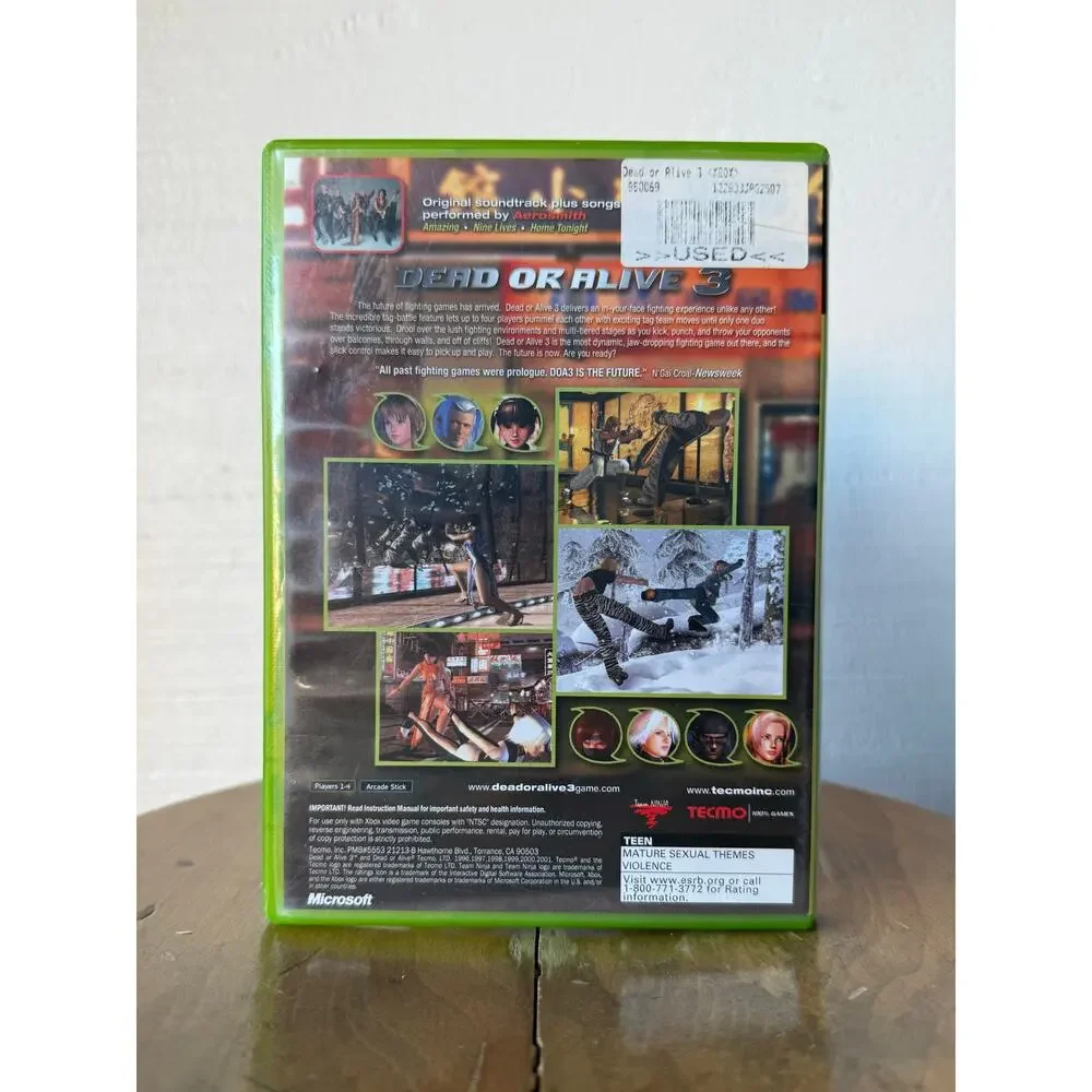 Dead or Alive 3 (Microsoft Xbox, 2001) Complete w/ Case TESTED